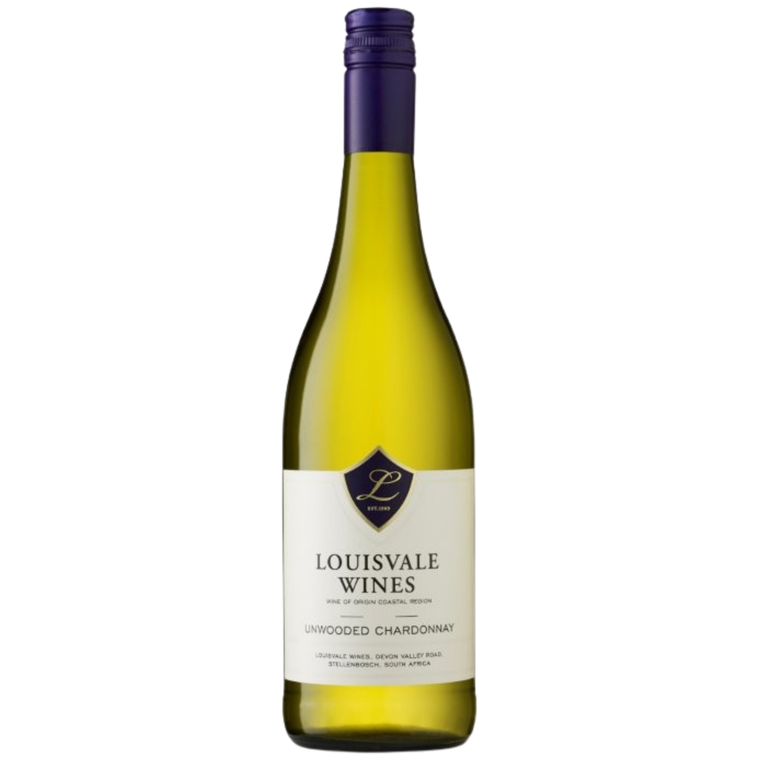 Louisvale Unwooded Chardonnay 2024 bottle — Louisvale